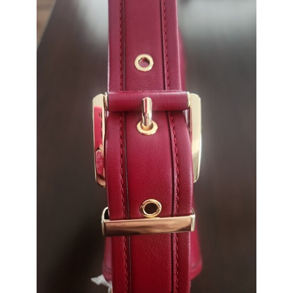 **NEW WITH TAGS** Michael Kors Colby 100% Leather Shoulder Bag - Deep Red - Picture 4 of 8